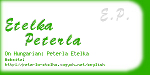 etelka peterla business card